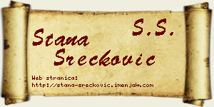 Stana Srećković vizit kartica